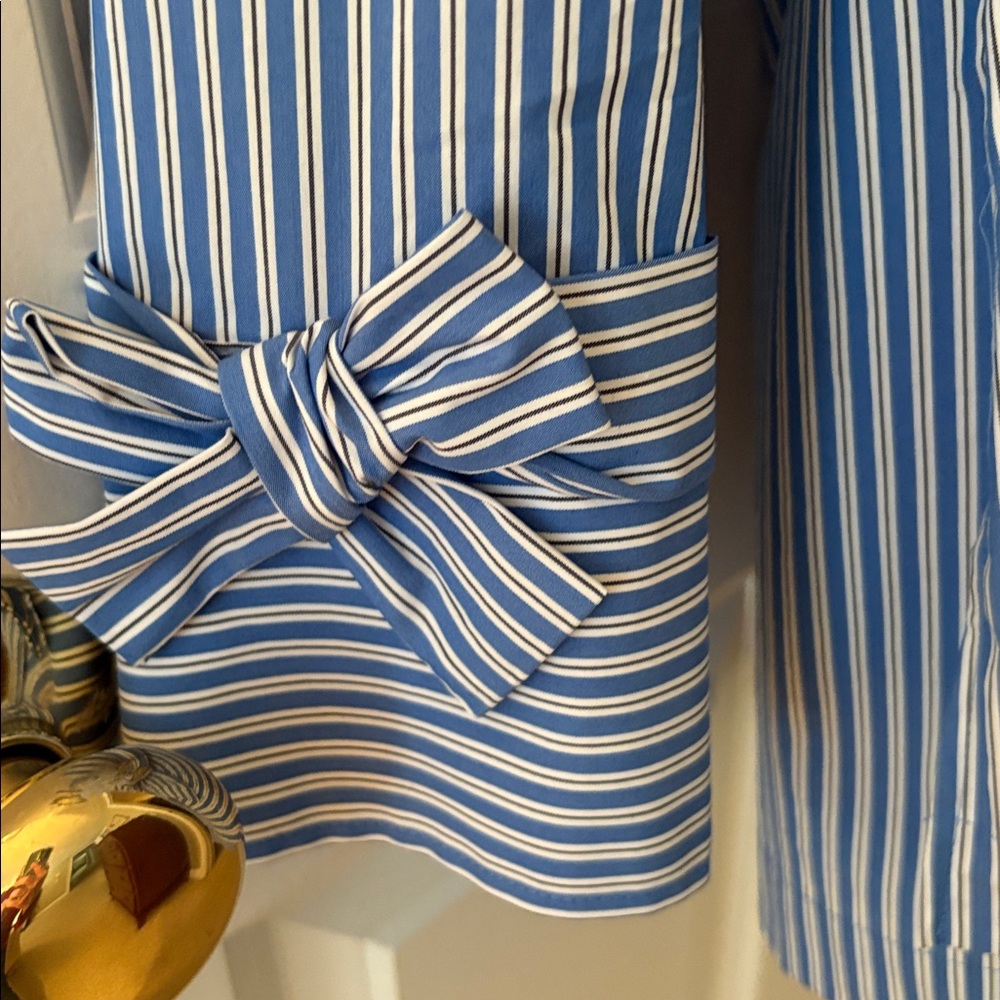 Talbots Striped Blue and White Button Down Shirt - Picture 4 of 4